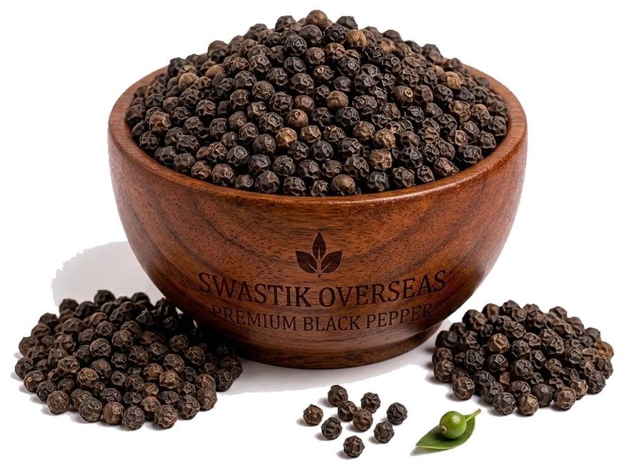 Black Pepper (Kali Mirch) — hammer-milled by Swastik Overseas