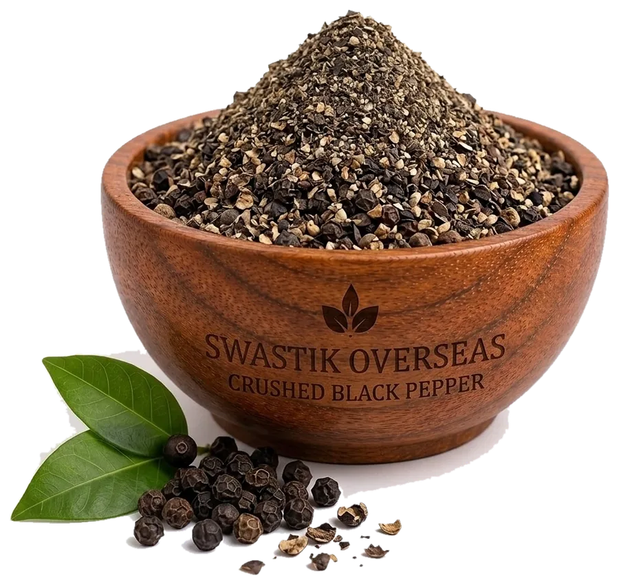 Crushed Black Pepper (Kuti Kali Mirch) — hammer-milled by Swastik Overseas