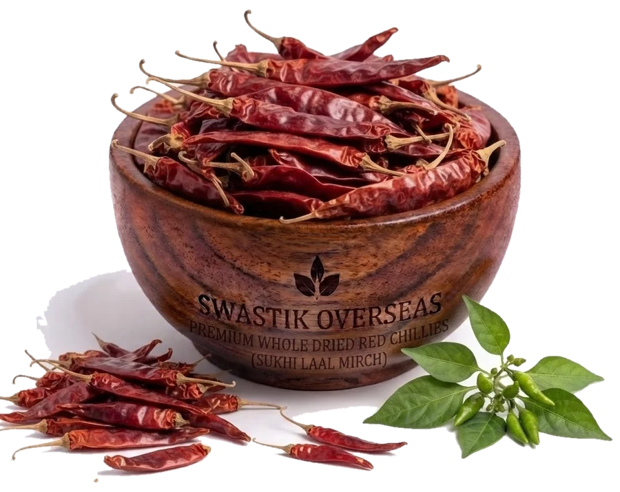 Dry Red Chillies (Sookhi Lal Mirch) — hammer-milled by Swastik Overseas